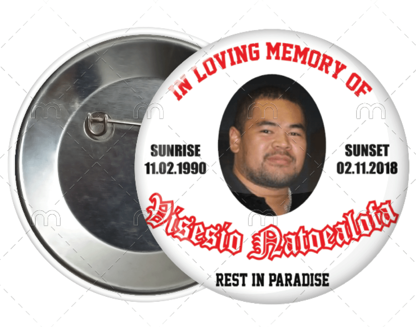 Memorial Button Badge Design (2)
