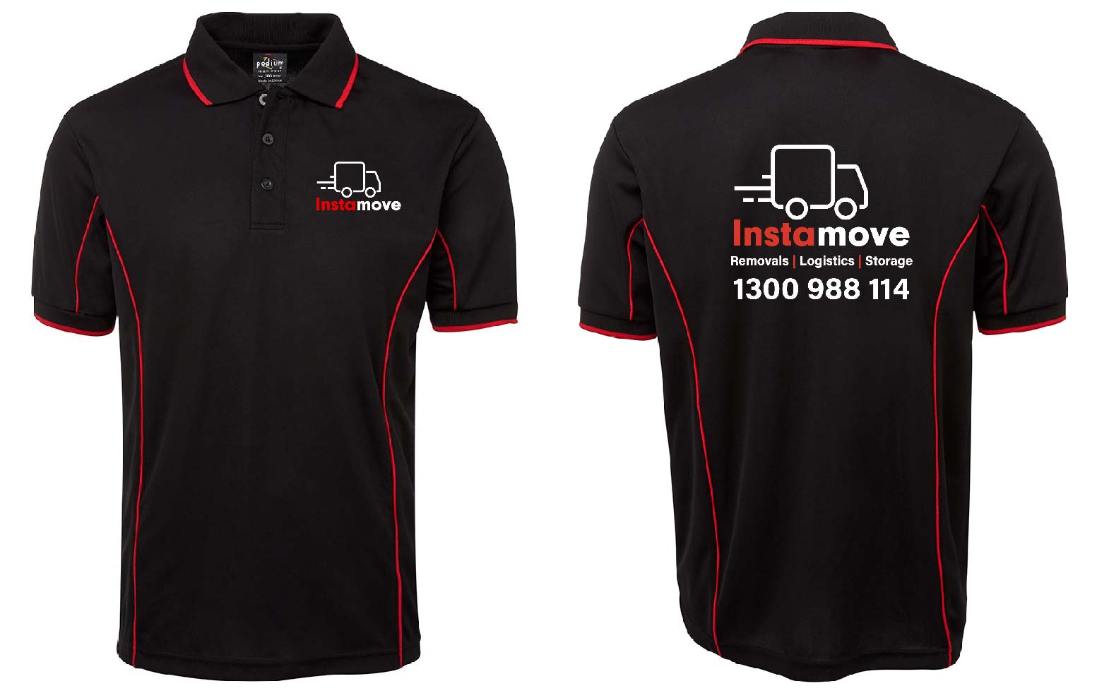 custom printed polo shirts