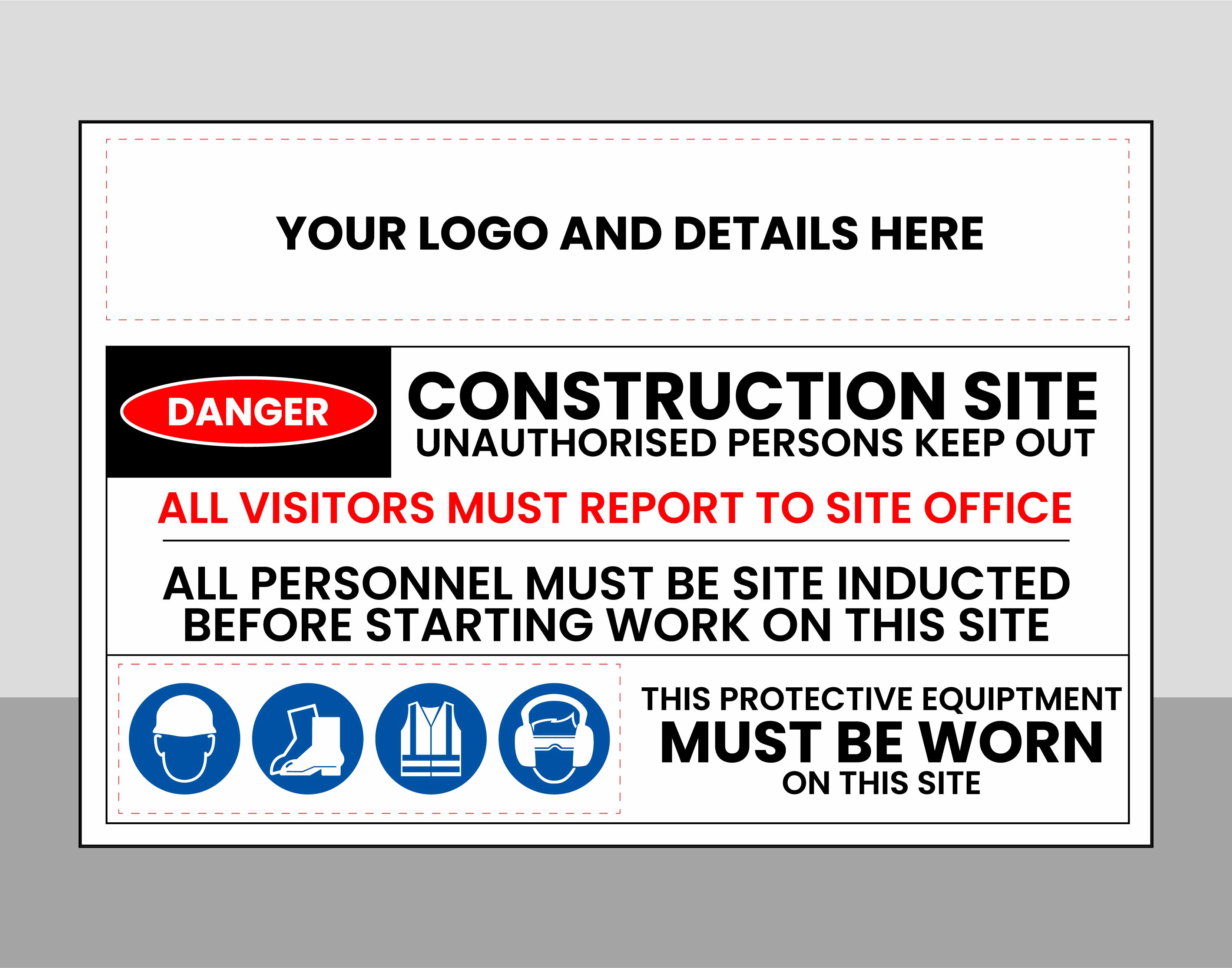 Custom Construction Site Signs, 24 Hour Dispatch, Instant Online ...