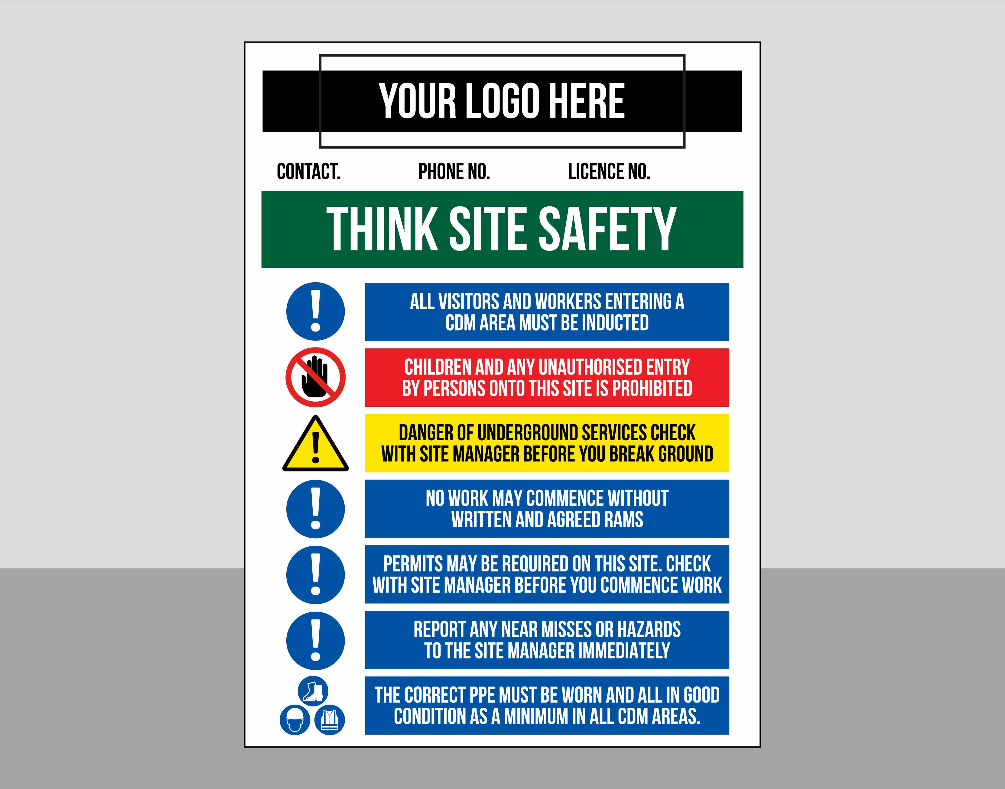 Custom Construction Site Signs, 24 Hour Dispatch, Instant Online ...
